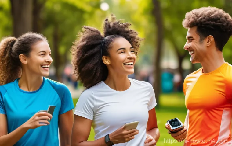 헬스 트래킹 앱 활용법 - A thoughtful individual, in their late 20s, wearing smart casual attire (a long-sleeved button-down ...