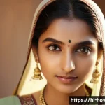 Home 22 사진 보정 앱 활용법 - A close-up portrait of a young Indian woman with smooth, natural skin texture, minimal makeup, and s...