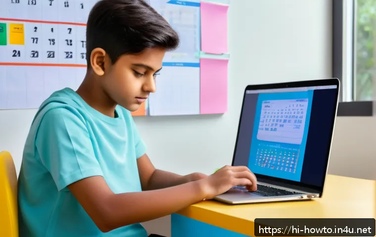 독서 기록 앱 활용법 - A modern study desk setup featuring a young Indian student using a digital notebook app on a sleek l...